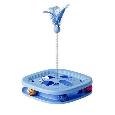 Cat Tunnel Play Plate with Feather Bell Cat Teaser