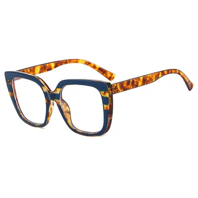 Leopard Print Oversized Sunglasses with Blue Light and UV Protection - 7