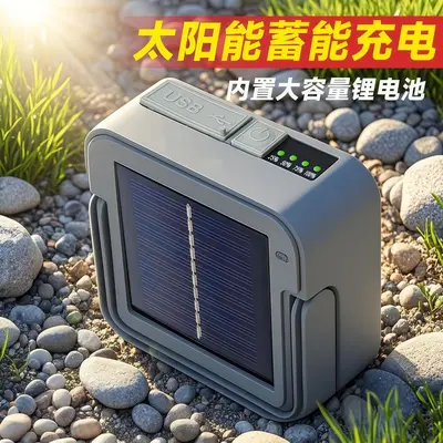 Solar LED Camping Lamp, USB Rechargeable Emergency Light for Power Outages