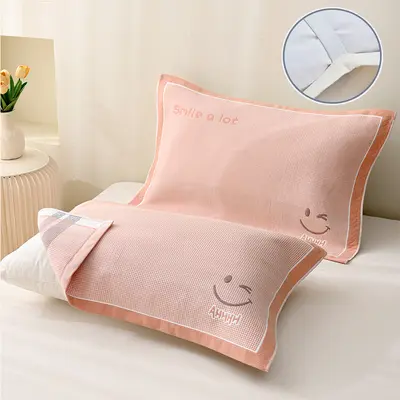 %100 pamuklu yastık kılıfı çift paket, dört mevsim gazlı bez, saç yağı önleyici - 9