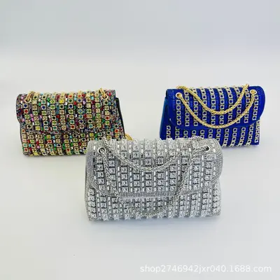 Damen-Abendtasche mit Strass, Partyhandtasche - 3