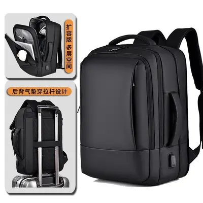 Expandable Men's Backpack, Waterproof, 17.3-Inch Laptop Compartment - 9