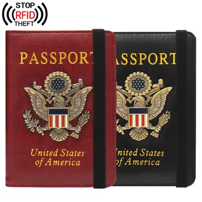 RFID-protected passport holder with multi-card slots