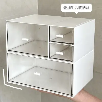 Desktop Drawer Storage Box Acrylic Transparent