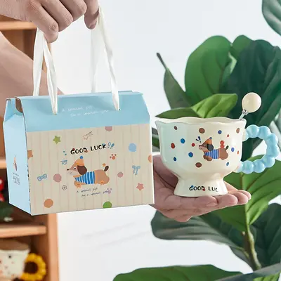 创意陶瓷杯可爱高颜值马克杯小礼品杯子伴手礼高级感水杯礼盒定制 - 12