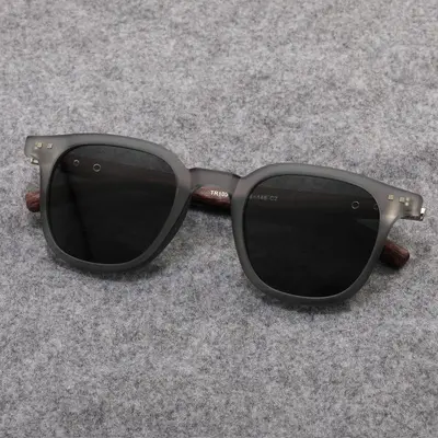 Ahşap Desenli Kollu Retro Güneş Gözlüğü, UV Korumalı, Unisex