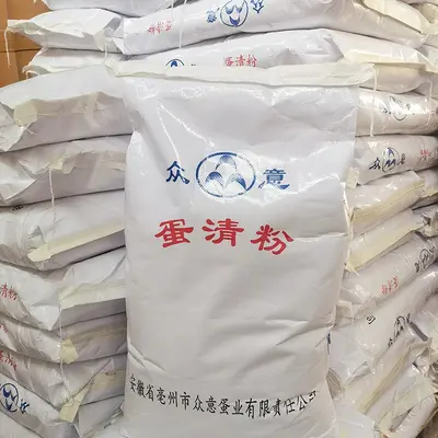 Protein tozu taze yumurta beyazı özü pişirme besin takviyesi gıda hammaddesi ticari 20kg toptan yumurta beyazı tozu