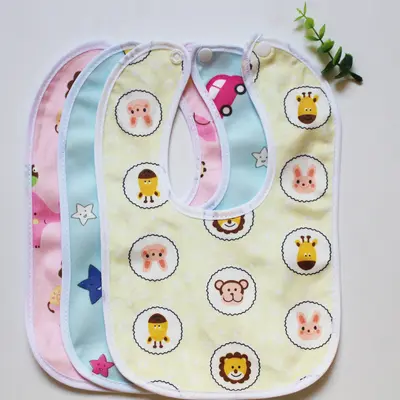 Waterproof children's drool bib, double-layer baby