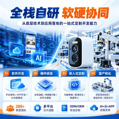 跨境安防监控摄像头源头工厂深圳越南双制造基地OEMODM软硬件定制
