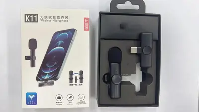 Orijinal kablosuz yaka mikrofonu cep telefonu açık Douyin video kaydı akıllı radyo gürültü azaltma mini mikrofon - 12