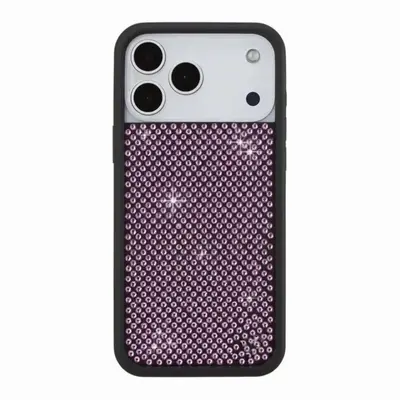 Wildflower WF serisi taşlı telefon kılıfı, iPhone 17 Pro Max uyumlu