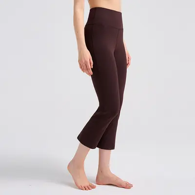 Women's Micro-Flare Yoga Pants, Butt-Lifting, Brushed High Waist, 23" - 9