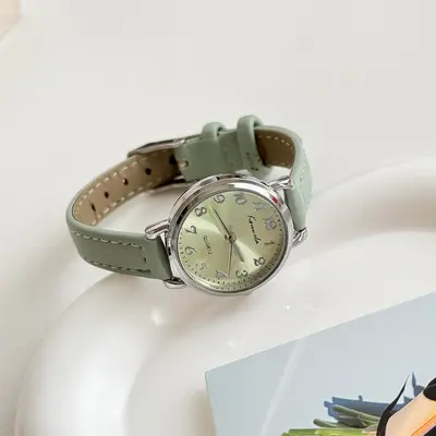 Kamelya Çiçekli Kadın Kol Saati, Küçük Kadran, Minimalist