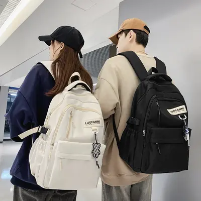 Minimalist Unisex School Backpack College Style Korean Design
