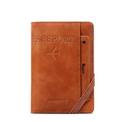 Passport Wallet Combination Bifold Large Capacity Multi-Card Holder Ticket Passport Coin Card Storage Portable Travel - 9
