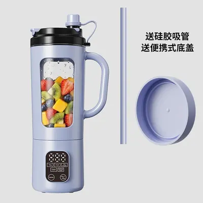 跨境新款家用碎冰榨汁杯触屏数显榨汁机USB充电便携果汁机8刀 - 10