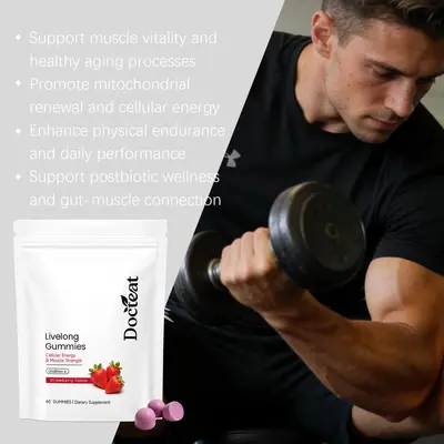 DOCTEAT Muscle Energy Supplement Gummies, Daily Use - 4
