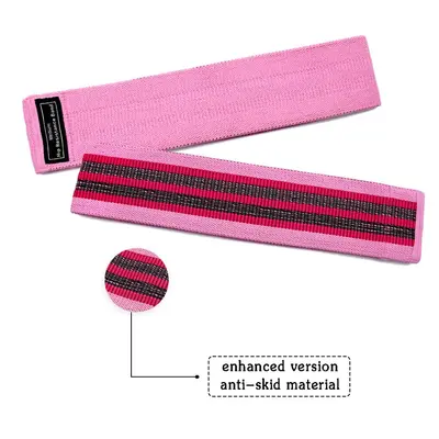 Yoga Resistance Band Set, Polyester-Cotton Woven Glute Loop, Squat Fitness Loops - 9
