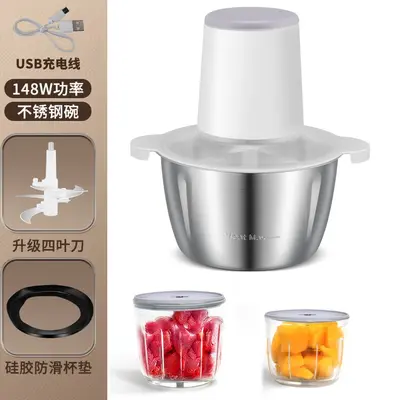 Meat grinder, 2L capacity, USB cable, fully automatic - 11