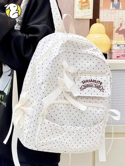Large Capacity Women's Backpack for Junior High Students - 2
