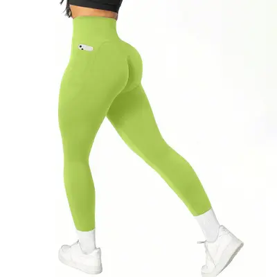 High-Waist Women's Yoga Pants with Side Pockets, Plus Size Stretch - 10