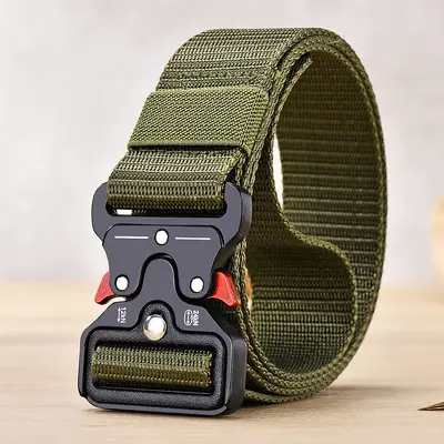 Sınır Ötesi Özel Cobra Taktik Kemeri Outdoor İş Kıyafeti Asker Eğitimi Toka Tuval Yapay Nylon Kayış Erkek Örgülü Pantolon Kayışı - 12