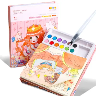 Sınır ötesi özel çocuk suluboya guaj grafiti yapışkan notlar boyama DIY boya suluboya boyama boyama seti. - 10