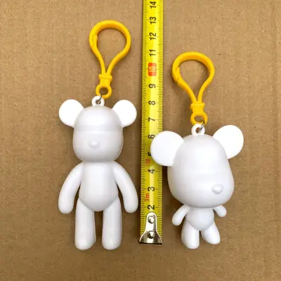 Hand-Painted Liquid Bear DIY Keychain with Gift Box