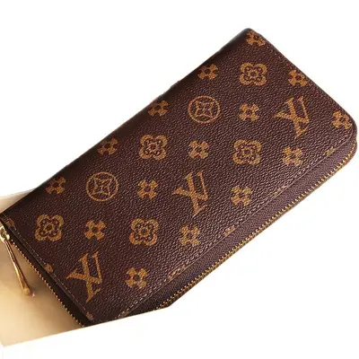Genuine Leather Men's Clutch Wallet with Double Zipper - 6