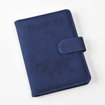 RFID pasaport kılıfı, PU magnetik kapatma, seyahat belgesi çantası - 7