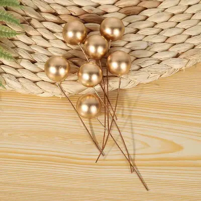Christmas Artificial Foam Red Berries, Small Round DIY Wreath Accessory - 9