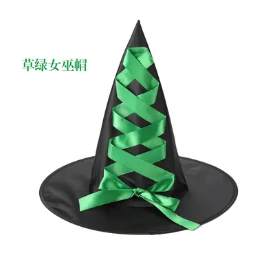 Halloween Witch Hat, Black Oxford Fabric, for Parties and Festivals - 11