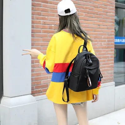 Women's Minimalist Backpack, Korean Style Oxford Fabric Casual Backpack - 5