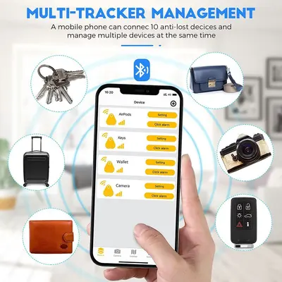 Smart Bluetooth tracker with app positioning and anti-theft alarm