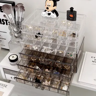 Jewelry storage box with drawers large capacity - 4