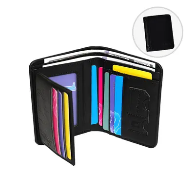Men's Retro PU Short Wallet with Card Slots and Coin Pocket - 8
