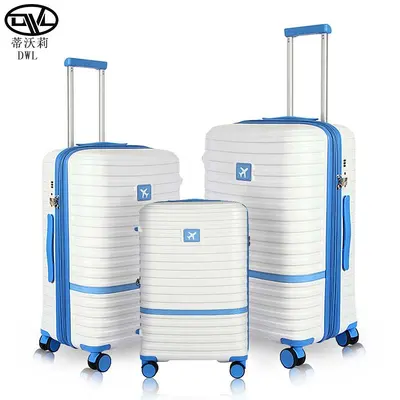 Expandable Zipper Three-Piece Luggage Set, Thickened Gradient Design - 9