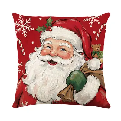 Winter New Christmas Custom Printed Pillow Cover Cross-border Christmas Decorative Sofa Cushion Cover Bedroom Throw Pillow Case - 6