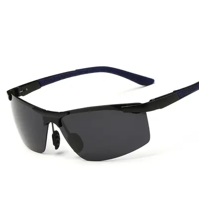 Men's Polarized Sunglasses, Aluminum-Magnesium Alloy Retro Driving Glasses 6033 - 4