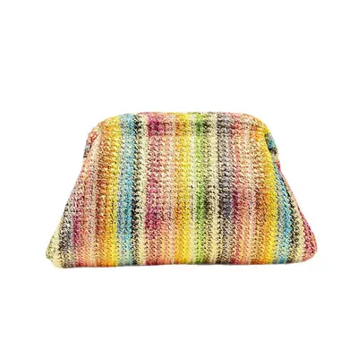 In-stock women's clutch bag casual woven bag 2027 spring/summer new arrival cross-border European and American style straw woven bag foreign trade women's bag