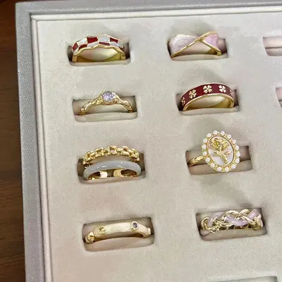 Emaille-Schmetterlingsring für Frauen, verstellbar, bunte Ausführung - 3