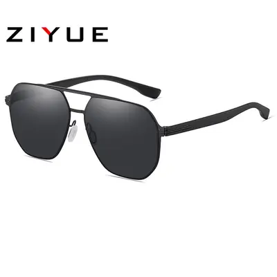 Herren-Polarisationssonnenbrille, Pilotenform, UV400-Schutz, Nylonrahmen - 7