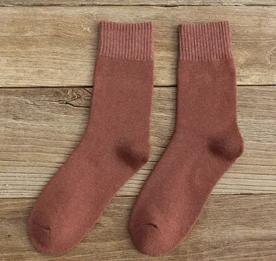 Men's Winter Terry Mid-Calf Socks, Thick, Warm and Sweat-Absorbing - 8
