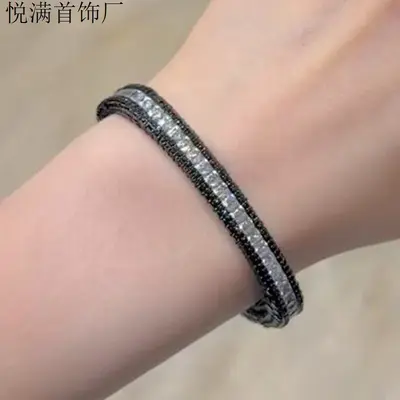 Cubic Zirconia Square Thread Bracelet - 8