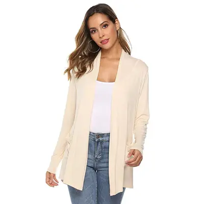 Strickjacke für Damen in Großen Größen, Uni, langarm