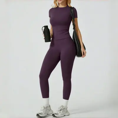 Yoga Seti Kadın İki Parça, Hızlı Kuruyan, Yüksek Bel Pantolon