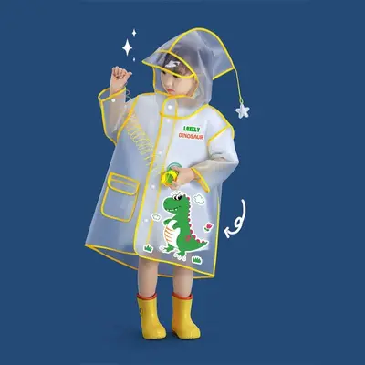 Children's Raincoat, Unisex, Full Body Waterproof Poncho
