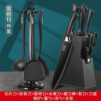 Kitchen knife set, bone cleaver, vegetable knife, cutting board - 9