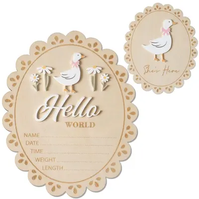 Baby Announcement Sign, Creative Decorative Label Handicraft - 7