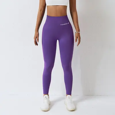 Youngla klassische Yogahose, nahtloser Strick, Fitnesshose für Damen - 11